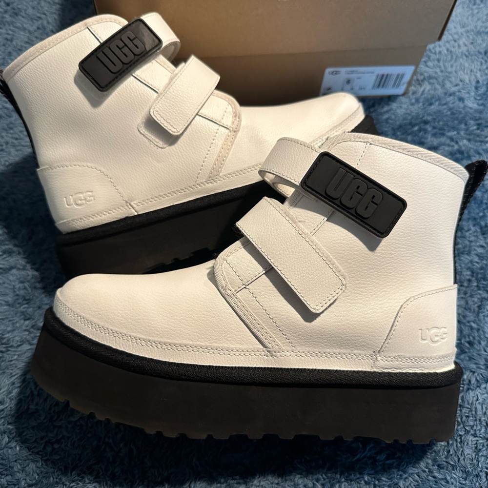 UGG Kids White and Black Boots